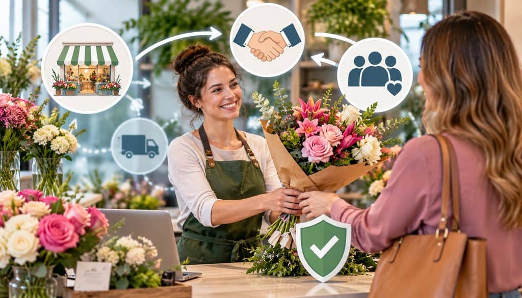Florist building repeat customer business within wire-service rules